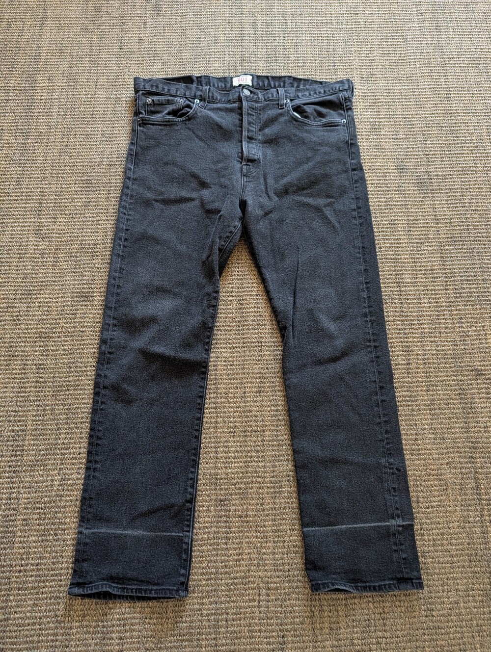 Levi's 501 Men's Black Straight Jeans Button Flye Size 40 Pre Owned